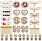 Charms for Socks Safety Pins 54pcs Brooches and Pins for Women Gold Junk Sock Charms Pins Jewelry Accessories Bulk Rhinestone Pearl Brooch Pins Button Pins for Women Clothes Hats Shoes Scarf Shawl